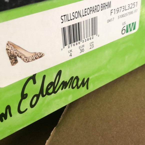 NIB [Sam Eldeman] Stillson Calf Hair Slip-On Leopard Pumps Womens Sz 6 (W) - Picture 4 of 7